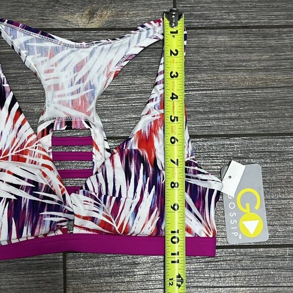 NWT GO by Gossip Palm Dazed Strappy-Back Bralette Bikini Top SizeSmall Athletic - Picture 8 of 12